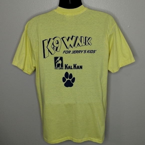 VINTAGE 90s pedigree K9 walk mend XL t-shirt single stitch made in USA hanes new - Picture 5 of 7